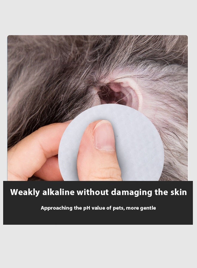 120 منديلًا مبللة للحيوانات الأليفة، مناديل لتنظيف آذان الحيوانات الأليفة، منظف آذان القطط، منظف آذان مضاد للحساسية للكلاب بنسيج لؤلؤي لتنظيف أعمق، وسادات تنظيف أذن ناعمة وسهلة الاستخدام، مجموعة عناية بالكلاب والقطط، تنظيف العيون والآذان والأنف من الدموع والقشور والأوساخ على عيون القطط والكلاب، علبة تحتوي على - Image 4